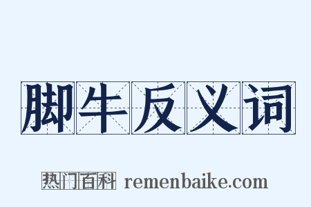 脚牛反义词是什么意思的图片